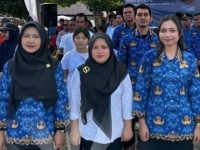 Jajaran Kantah Nias Selatan Ikuti Upacara HUT ke-80 Kemerdekaan RI di Lapangan Orurusa