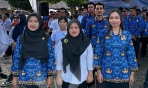 Jajaran Kantah Nias Selatan Ikuti Upacara HUT ke-80 Kemerdekaan RI di Lapangan Orurusa