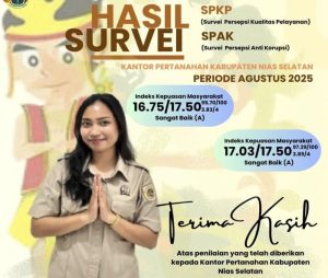 Pelayanan Kantah Nias Selatan Raih Nilai Sangat Baik dari Survei IKM dan IPK