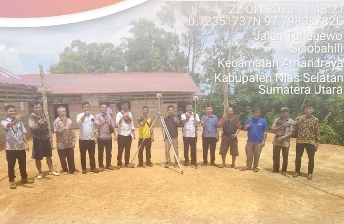 Tim Ukur Kantah Nias Selatan Lakukan Pra Survei Lahan Permohonan Yayasan Perjuangan Hilifarono Oikhoda