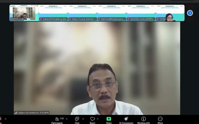 sekjen ATR BPN Kementerian ATR/BPN Gelar Webinar Nasional Pengadaan Barang/Jasa