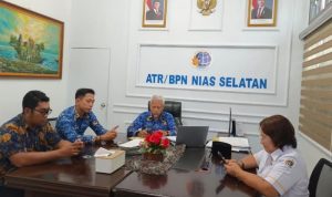 kepala Kantah Nias Selatan terima kunjungan BRI Kepala BPN Nias Selatan Terima Audiensi BRI Teluk Dalam, Ini yang Dibahas