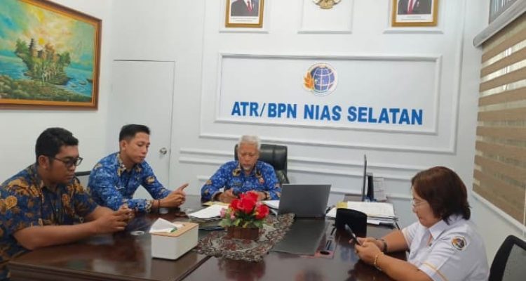 Kepala BPN Nias Selatan Terima Audiensi BRI Teluk Dalam, Ini yang Dibahas