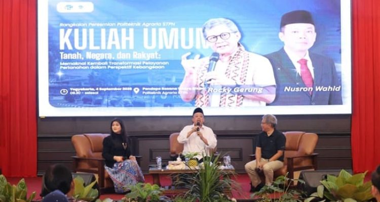 Rocky Gerung di STPN Konflik Agraria Itu Sebenarnya Soal Beda Makna Tanah