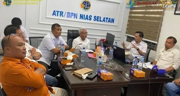 Update Data Lahan Baku Sawah, Kantah Nias Selatan Gelar Rakor Bersama Dinas Terkait